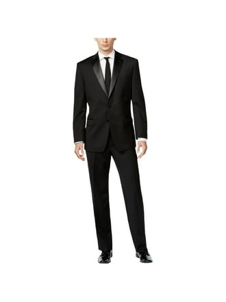 LONDON FOG Mens 100/% Wool Single Breasted One Button Peak Lapel Tuxedo Suit Set